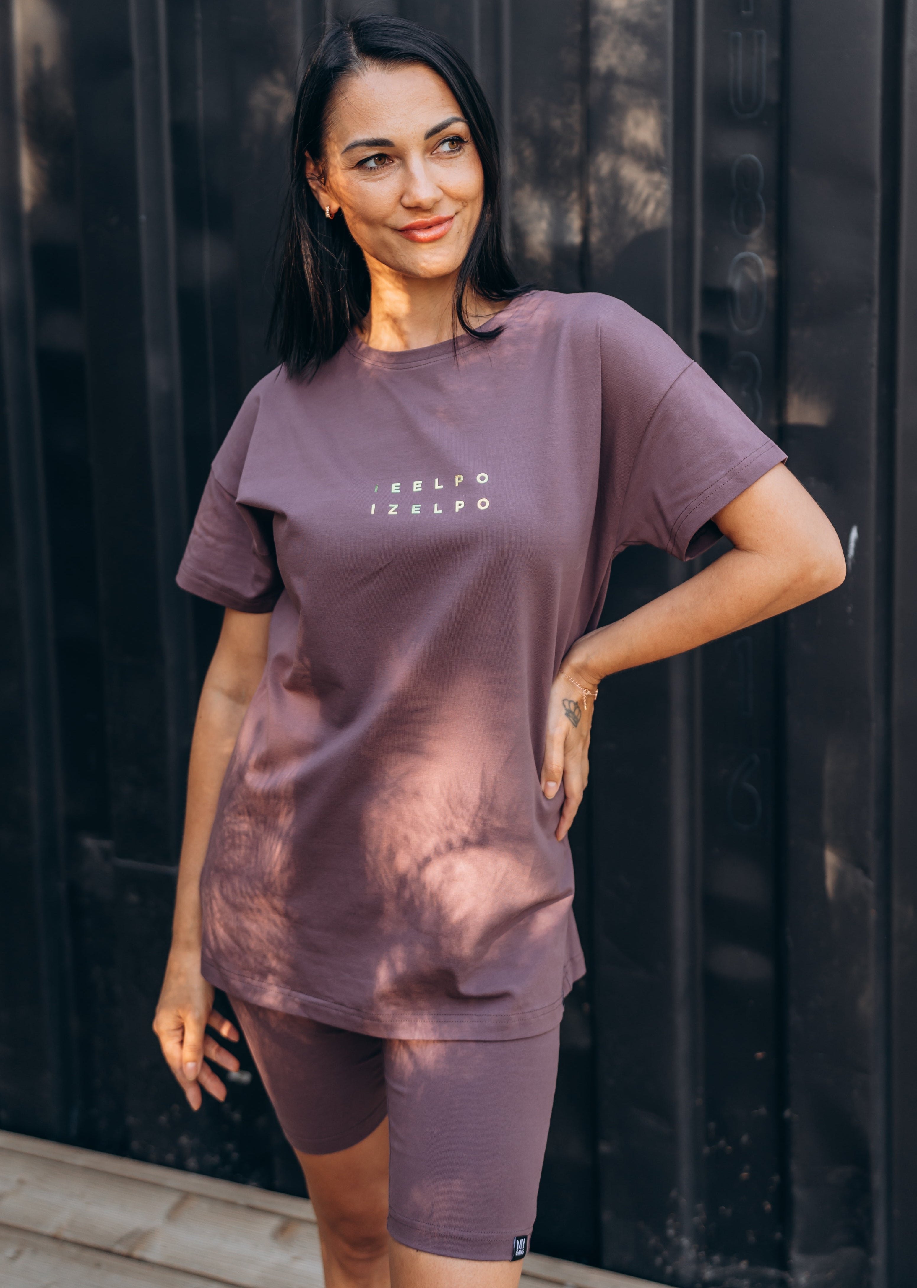 Lillā OVERSIZE T-Krekls IEELPO IZELPO (XS/S, M/L)