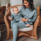 Ribbed high-waisted leggings