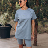 Zils OVERSIZE T-Krekls MAMMA (XS/S)